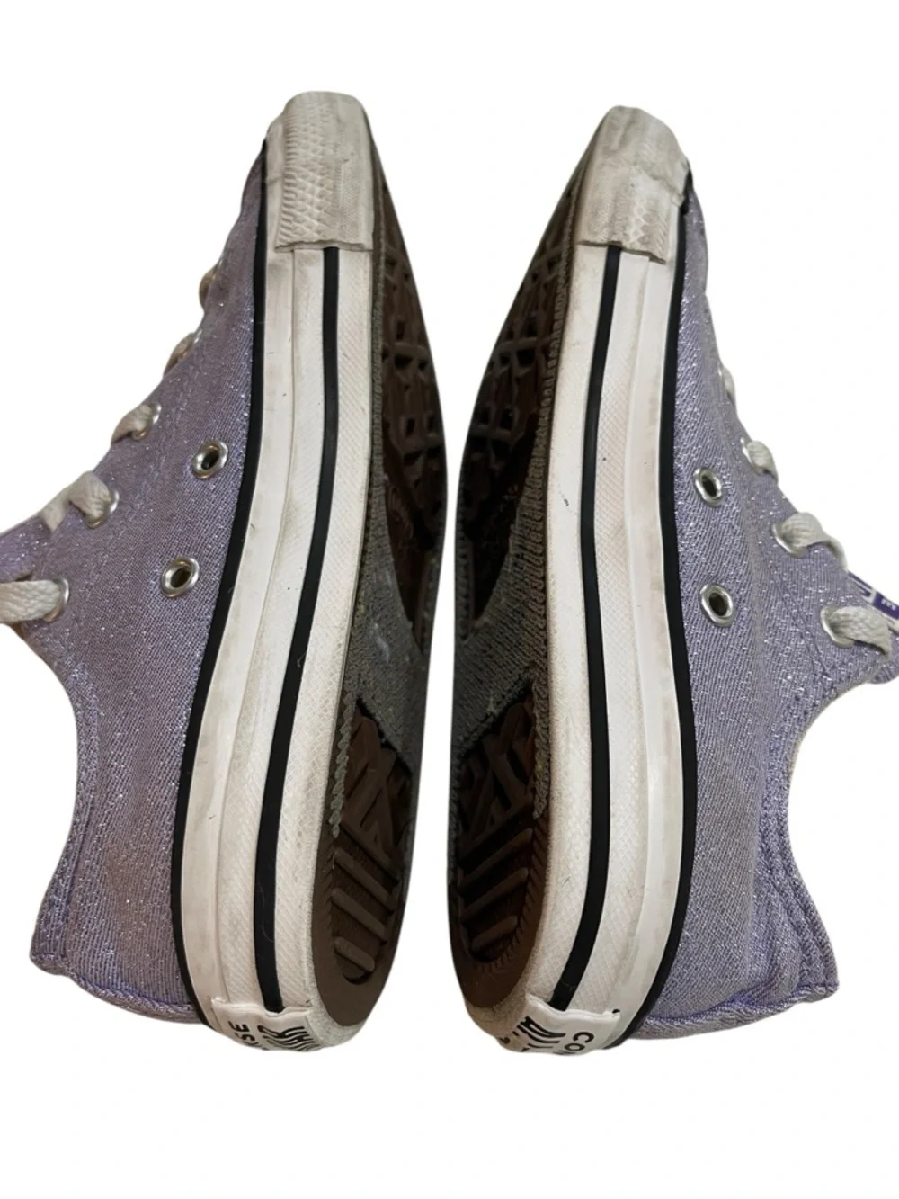 Converse Kid’s Chuck Taylor All Star Glitter Sneakers SZ 2 Purple